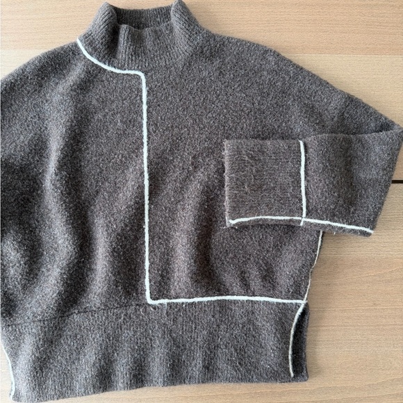 Zara Sweaters - 3 FOR $38 Zara Brown Sweater with Cream Piping